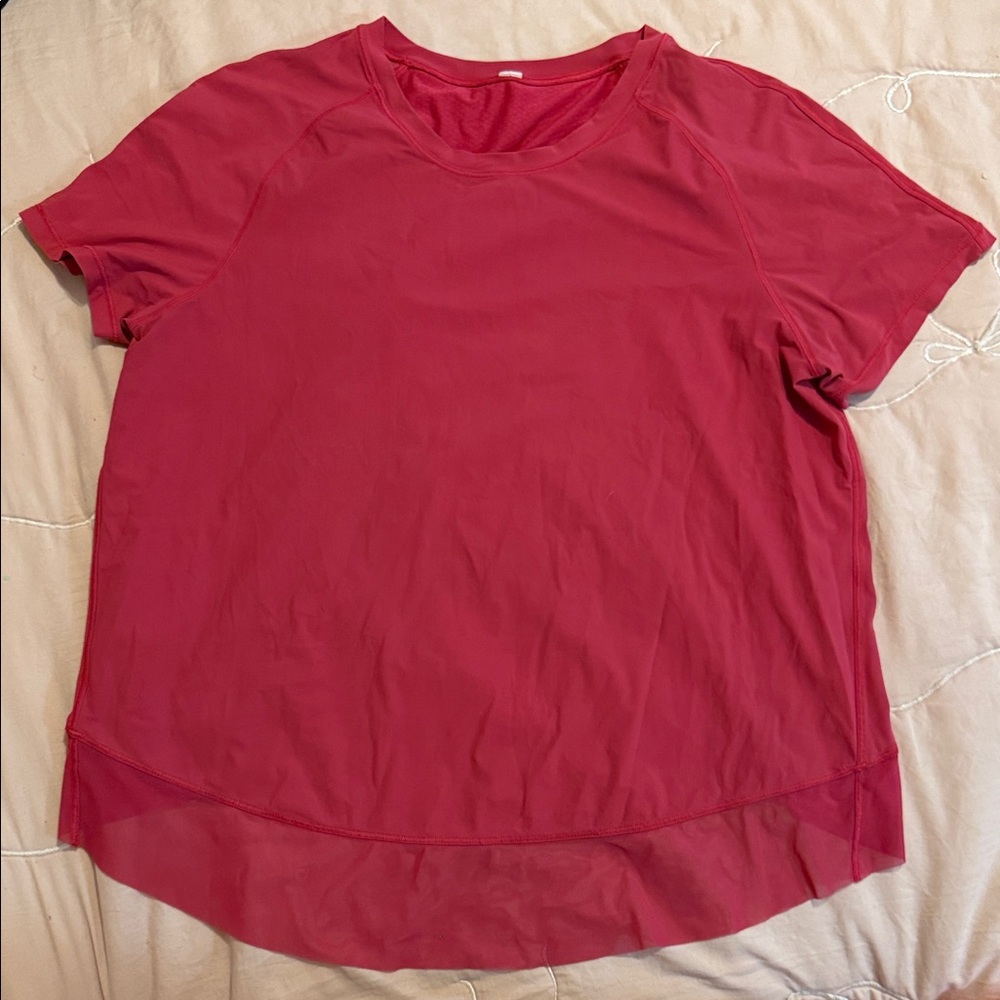 Lulu Women’s Performance Short-Sleeve Top - Raspberry Pink